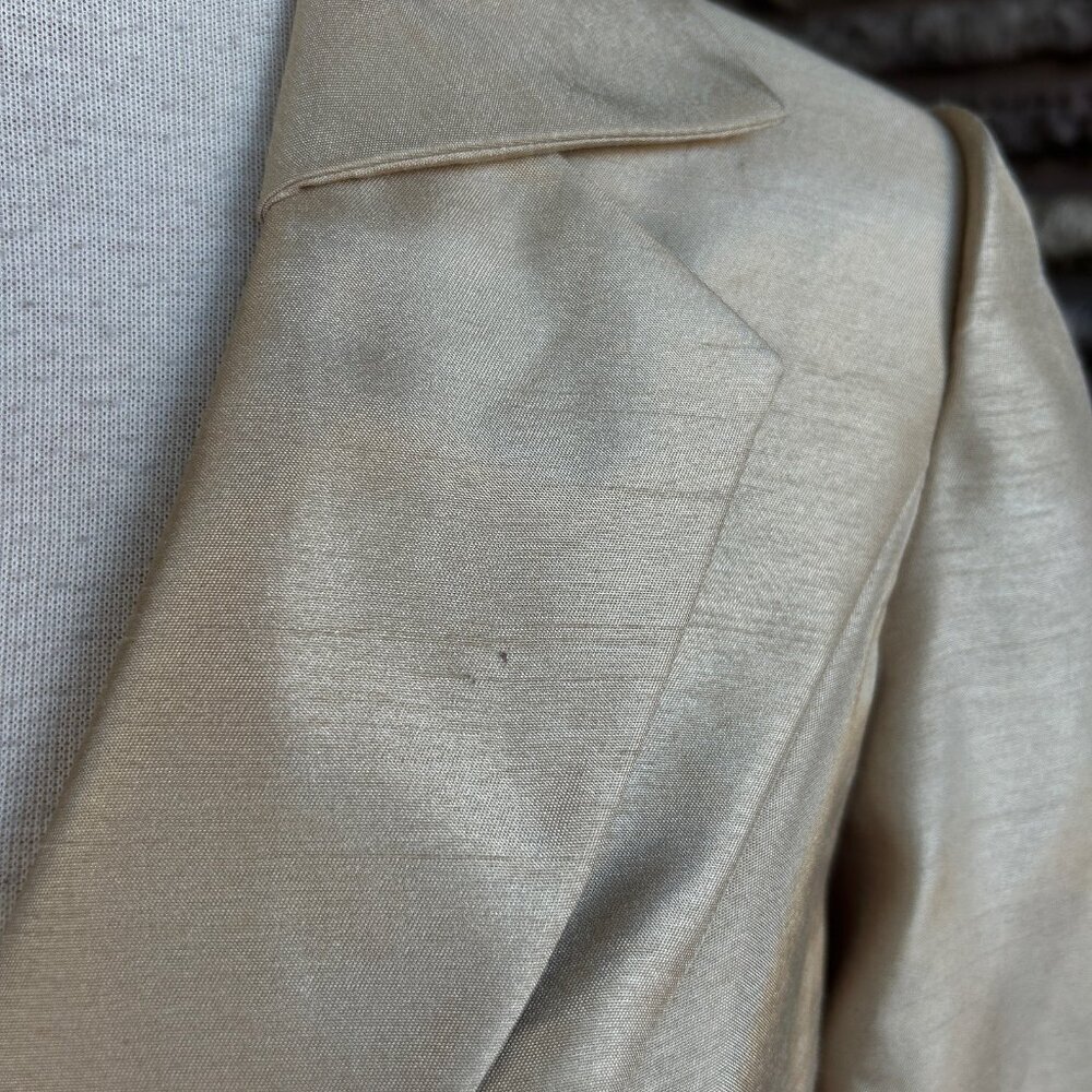 Dana Kay Metallic Gold Evening Formal Jacket Blazer Size 8 - Picture 6 of 7